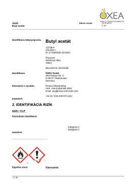 Butyl acetát - Oxea Chemicals