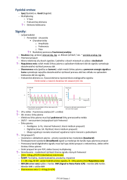 Fyzická vrstva: Signály: