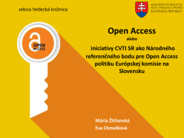 Informácie z diskusií k Open Access politike