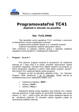 TC-41 Programovateľný regulátor