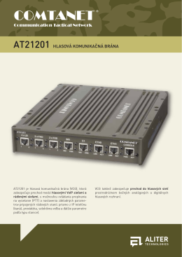 AT21201 Hlasová komunikačná brána (produktový list)
