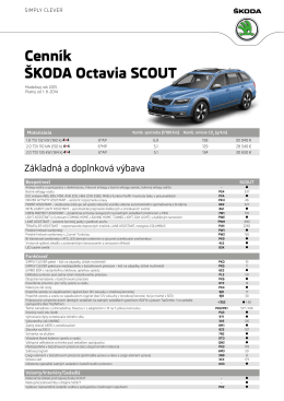 Cenník Škoda octavia SCoUT Cenník Škoda octavia SCoUT