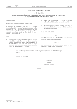 Nariadenie Komisie (EÚ) č. 513/2010 z 15. júna 2010