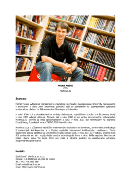 Michal Meško profil PDF