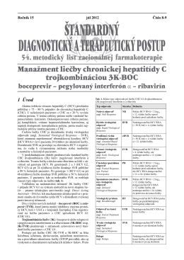 Chronická hepatitída C: 3-kombinačná liečba s