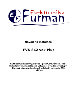 Návod pre FVK 842 vox Plus vo formáte pdf