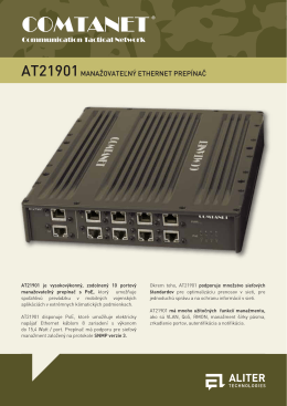 AT21901 Manažovateľný Ethernet prepínač