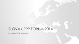 SLOVAK PPP FORUM 2014