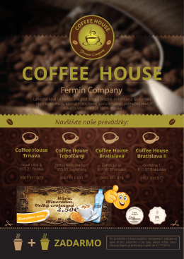 Leták COFFEE HOUSE na stiahnutie (PDF)