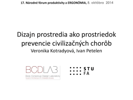 Prezentácia o projekte na konferencii Ergonómia 2014 v