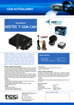 Autoalarm KEETEC T GSM CAN