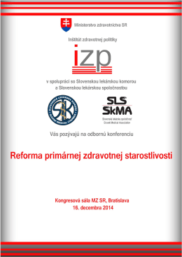 Konferencia-Pozvanka - Slovenská lekárska spoločnosť