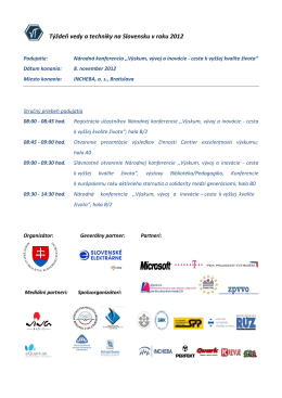 Týždeň vedy a techniky na Slovensku v roku 2012