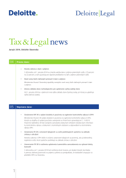 Tax & Legal news