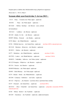 Seznam silnic uzavřených dne 3. června 2013 :