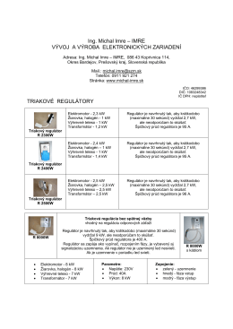 Ing. Michal Imre – IMRE VÝVOJ A VÝROBA