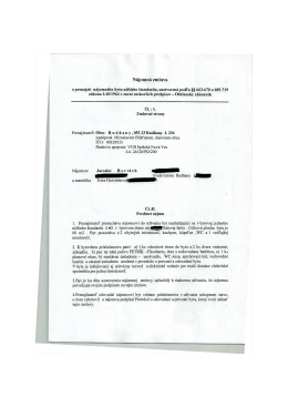 Zmluva o nájme bytu (zverejnené 30.3.2012)