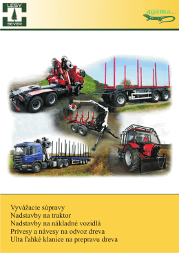 Vyvážacie súpravy Nadstavby na traktor Nadstavby