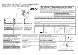 digitális hőmérséklet termosztát sti 101 felhasználói kézikönyv