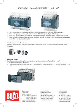 SOCOMEC Odpínače SIRCO M • 16 až 160A