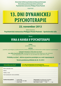 13. dni dynamickej psychoterapie