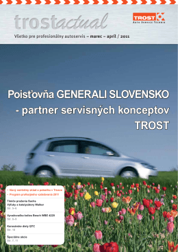 Poisťovňa GENERALI SLOVENSKO - partner servisných
