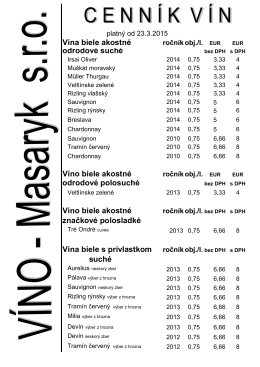 Cenník vín platný od 17.3.2015 (PDF) - VÍNO