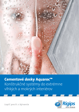 Cementové dosky Aquaroc™ Konštrukčné systémy do