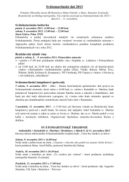 Svätomartinské dni 2013 - program