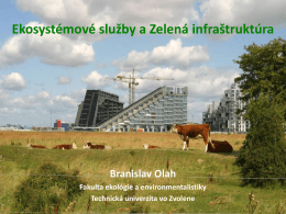 Branislav Olah: Ekosystémové služby a zelená infraštruktúra