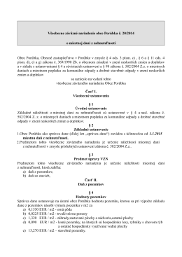 VZN č.20-2014 daň z nehnuteľnosti