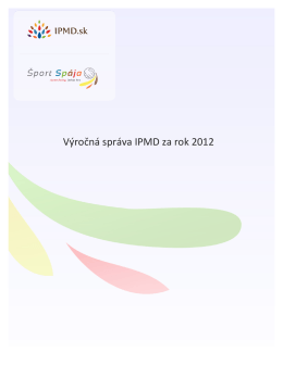 Výročná správa IPMD za rok 2012