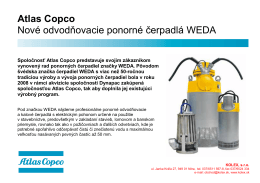 Atlas Copco Nové odvodňovacie ponorné čerpadlá WEDA