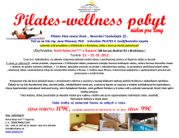 Pilates-wellness pobyt s Jankou