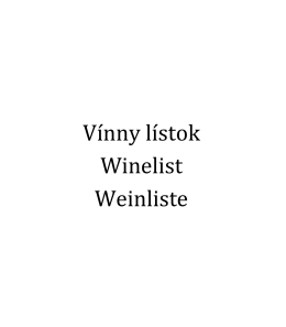 Vínny lístok Winelist Weinliste