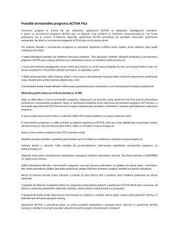 Pravidlá vernostného programu (PDF)