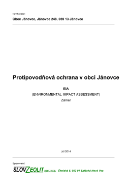 Protipovodňová ochrana v obci Jánovce