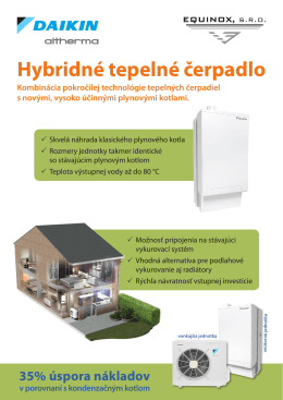 Hybridné tepelné čerpadlo - HYBRIDNE
