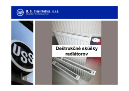 Deštrukčné skúšky radiátorov