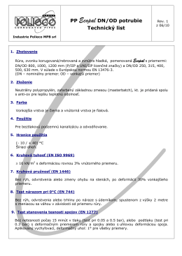 “Technické vlastnosti” Ecopal SN16 DN/OD vo formáte .pdf