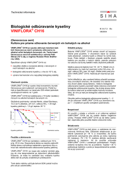 Biologické odbúravanie kyseliny VINIFLORA CH16