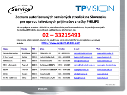 Zoznam autorizovaných servisných stredísk na Slovensku