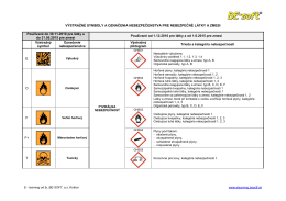 zásady pre nové označovanie chemických látok a - BE
