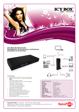 ICY BOX IB-DK2241AC Multistation d`accueil pour