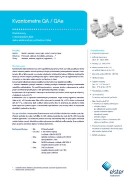 QA/QAe SK01 data sheet Slovak, 29/08/2012 (ling
