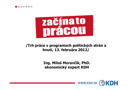 Trh práce v programe KDH 2012 Moravcik [Režim kompatibility]