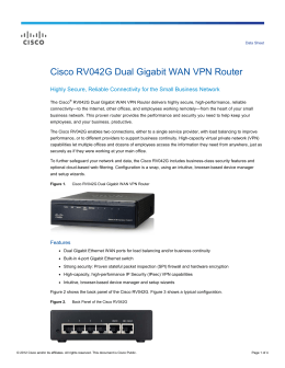 Cisco RV042G Dual Gigabit WAN VPN Router Data Sheet