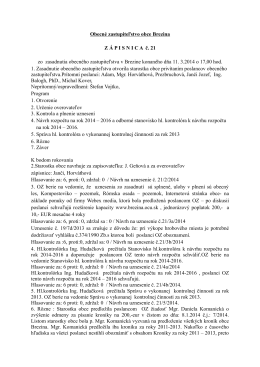 Zápisnica a uznesenia z 11.03.2014
