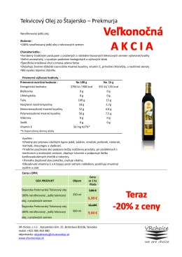 Tekvicový Olej zo Štajersko – Prekmurja