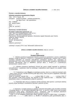 Zmluva o zriadení VB č. 1834/2014